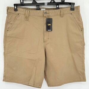 Lee Workwear Men's Dark Khaki Pocket Tool Heavy Duty Carpenter Shorts Sz 44 NWT